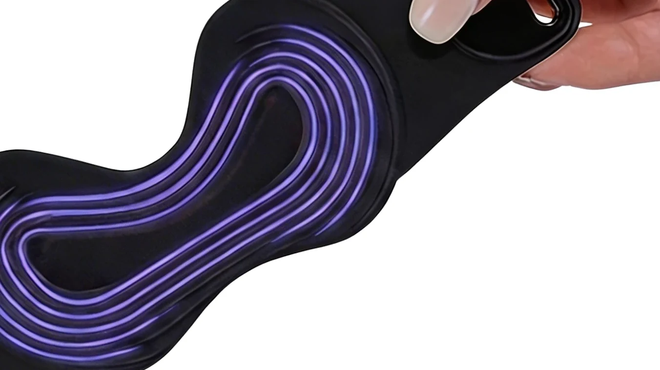Dettaglio del cuscinetto in silicone all'interno della fascia Braugo
